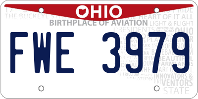 OH license plate FWE3979