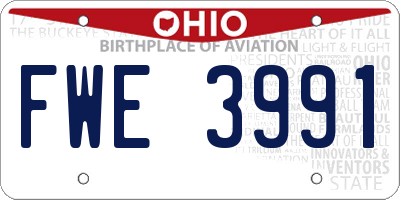 OH license plate FWE3991