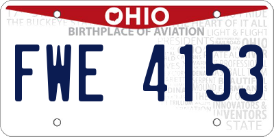 OH license plate FWE4153