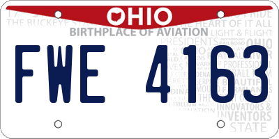 OH license plate FWE4163