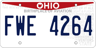 OH license plate FWE4264
