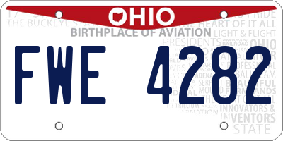 OH license plate FWE4282