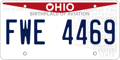 OH license plate FWE4469