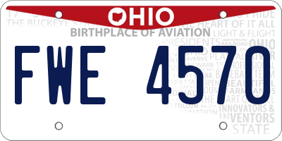 OH license plate FWE4570