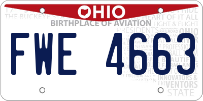 OH license plate FWE4663
