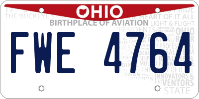 OH license plate FWE4764
