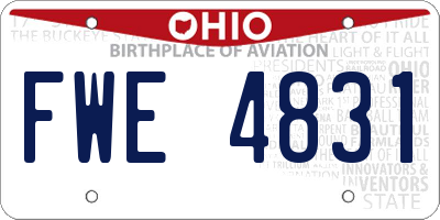 OH license plate FWE4831