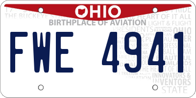 OH license plate FWE4941