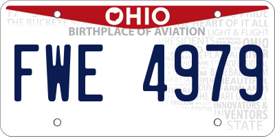 OH license plate FWE4979