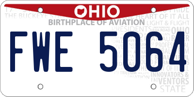 OH license plate FWE5064