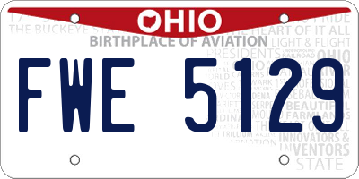 OH license plate FWE5129