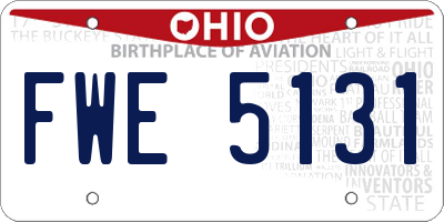 OH license plate FWE5131