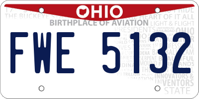 OH license plate FWE5132