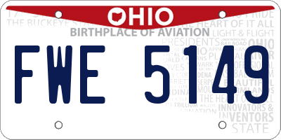 OH license plate FWE5149