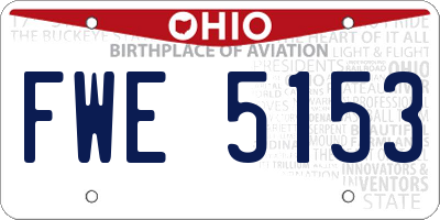 OH license plate FWE5153