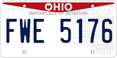 OH license plate FWE5176