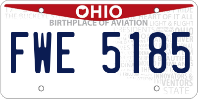 OH license plate FWE5185
