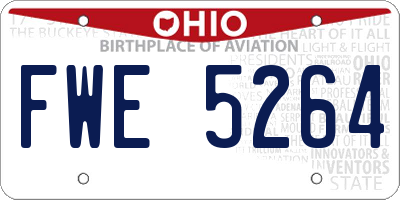 OH license plate FWE5264