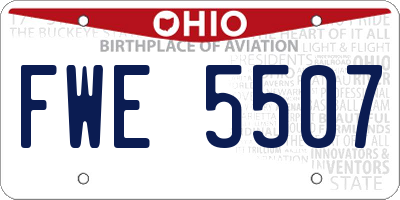 OH license plate FWE5507