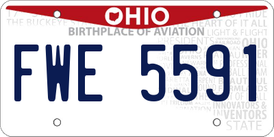 OH license plate FWE5591