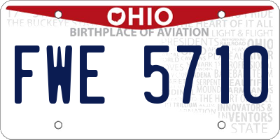 OH license plate FWE5710