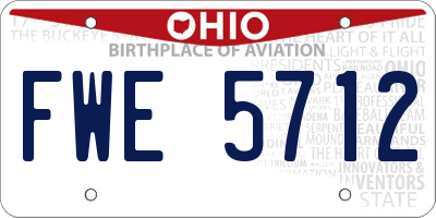 OH license plate FWE5712