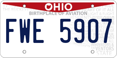 OH license plate FWE5907