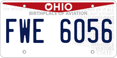 OH license plate FWE6056