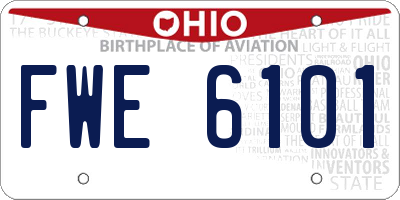 OH license plate FWE6101