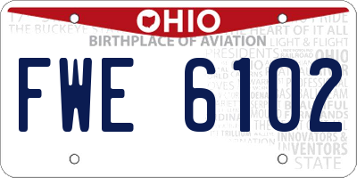 OH license plate FWE6102