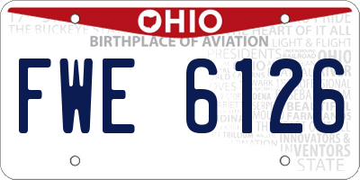OH license plate FWE6126