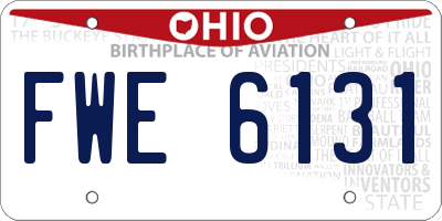 OH license plate FWE6131
