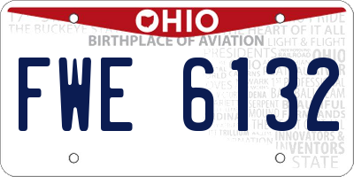 OH license plate FWE6132