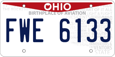 OH license plate FWE6133