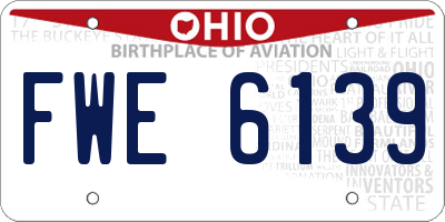 OH license plate FWE6139