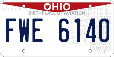 OH license plate FWE6140