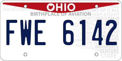 OH license plate FWE6142