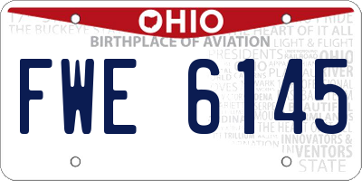 OH license plate FWE6145