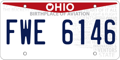 OH license plate FWE6146