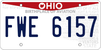 OH license plate FWE6157