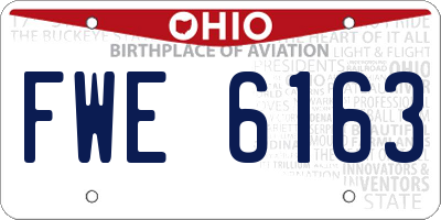 OH license plate FWE6163