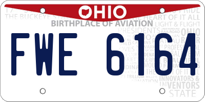 OH license plate FWE6164