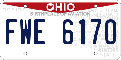 OH license plate FWE6170