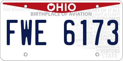 OH license plate FWE6173