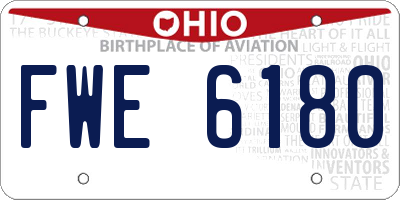 OH license plate FWE6180