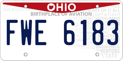 OH license plate FWE6183