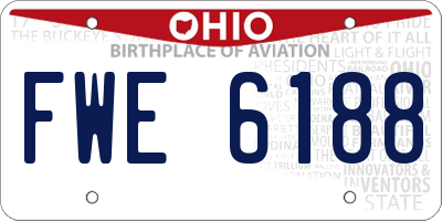 OH license plate FWE6188
