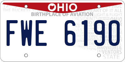 OH license plate FWE6190