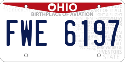 OH license plate FWE6197