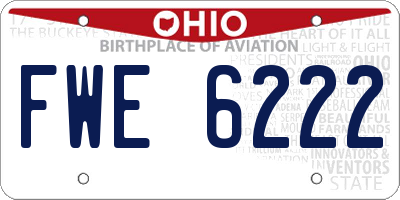 OH license plate FWE6222